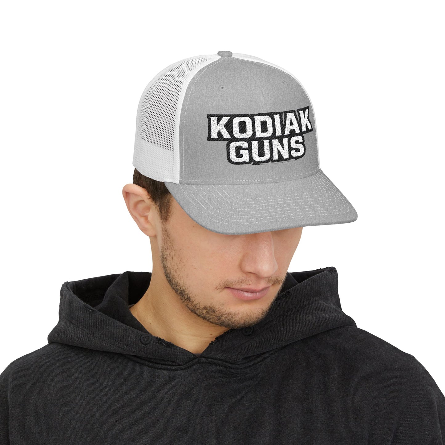 Stylish Kodiak Guns Snapback Trucker Cap, Adjustable Hat for Outdoor Enthusiasts, Perfect Gift for Father's Day, Hiking, Fishing, Summer