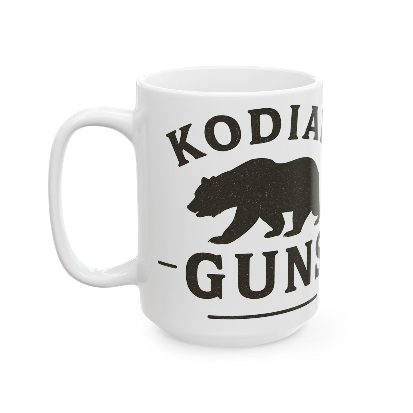 Kodiak Guns Ceramic Mug - Perfect Gift for Bear Lovers, Coffee Lovers, Animal Enthusiasts, Rustic Home Decor, Outdoor Adventure