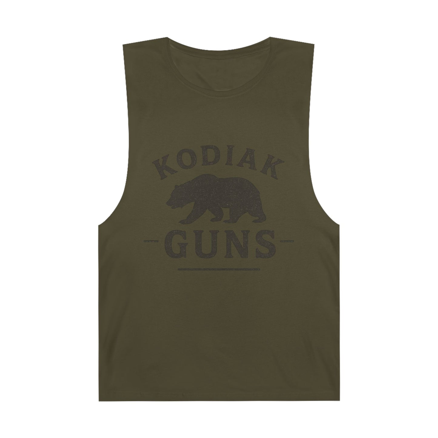 Kodiak Guns Unisex Tank, Bear Graphic Muscle Shirt, Outdoor Sports Apparel, Summer Casual Wear, Gift for Him