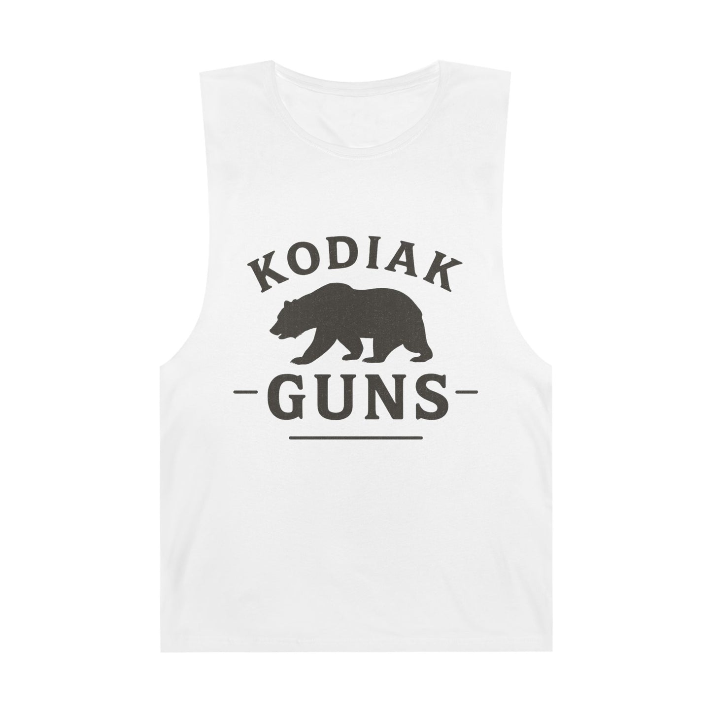 Kodiak Guns Unisex Tank, Bear Graphic Muscle Shirt, Outdoor Sports Apparel, Summer Casual Wear, Gift for Him