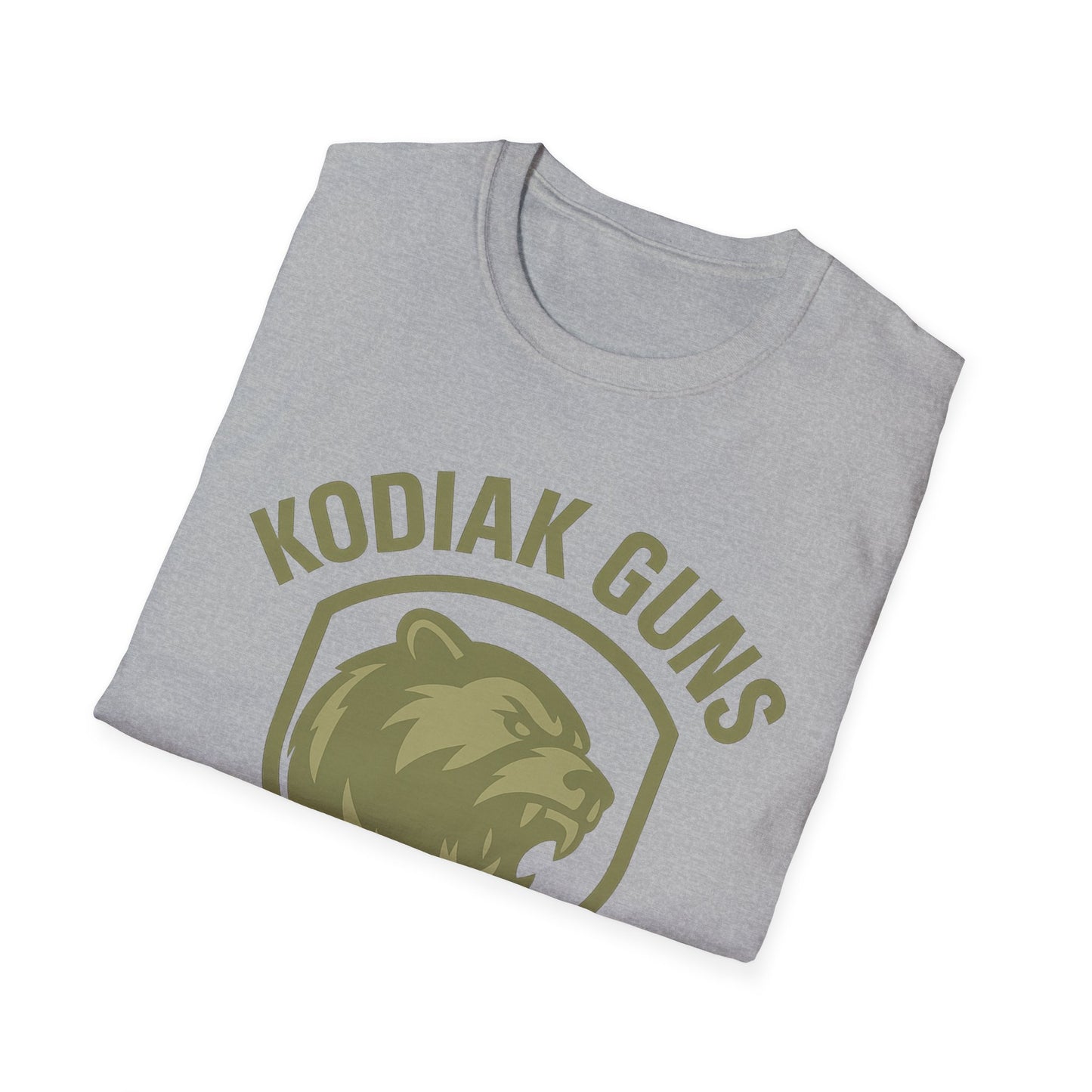 Kodiak Guns Unisex Softstyle T-Shirt, Casual Wear, Gift for Outdoor Enthusiasts, Graphic Tee, Comfortable Everyday Shirt