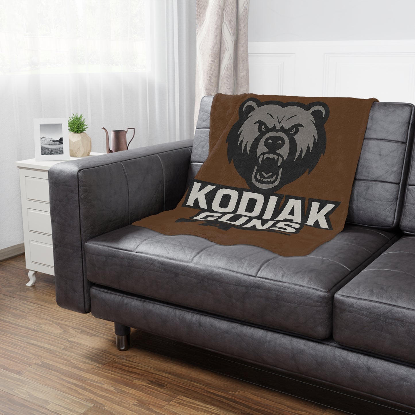 Kodiak Guns Minky Blanket | Cozy Throw for Outdoor Enthusiasts, Perfect for Camping, Fishing, Hunting, and Home Decor