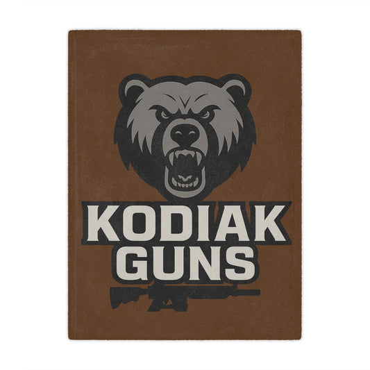 Kodiak Guns Minky Blanket | Cozy Throw for Outdoor Enthusiasts, Perfect for Camping, Fishing, Hunting, and Home Decor