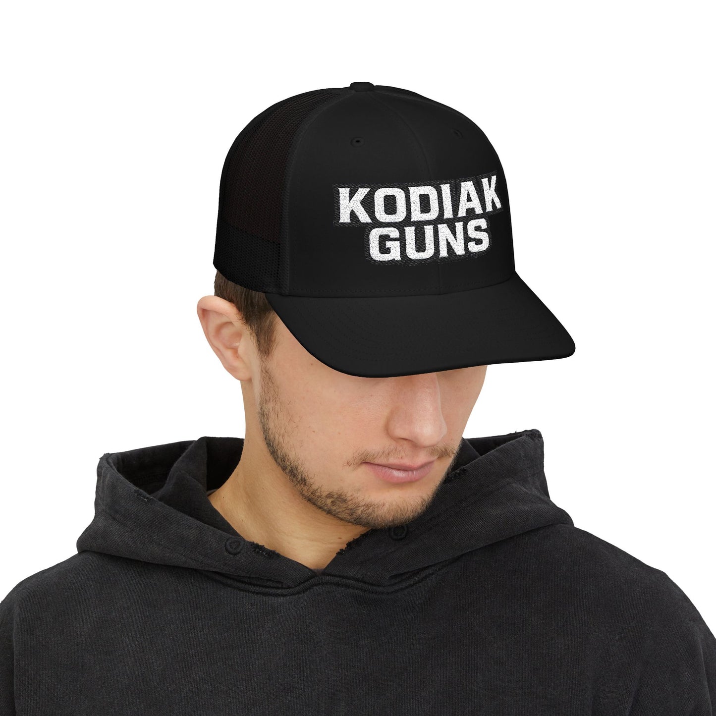 Stylish Kodiak Guns Snapback Trucker Cap, Adjustable Hat for Outdoor Enthusiasts, Perfect Gift for Father's Day, Hiking, Fishing, Summer