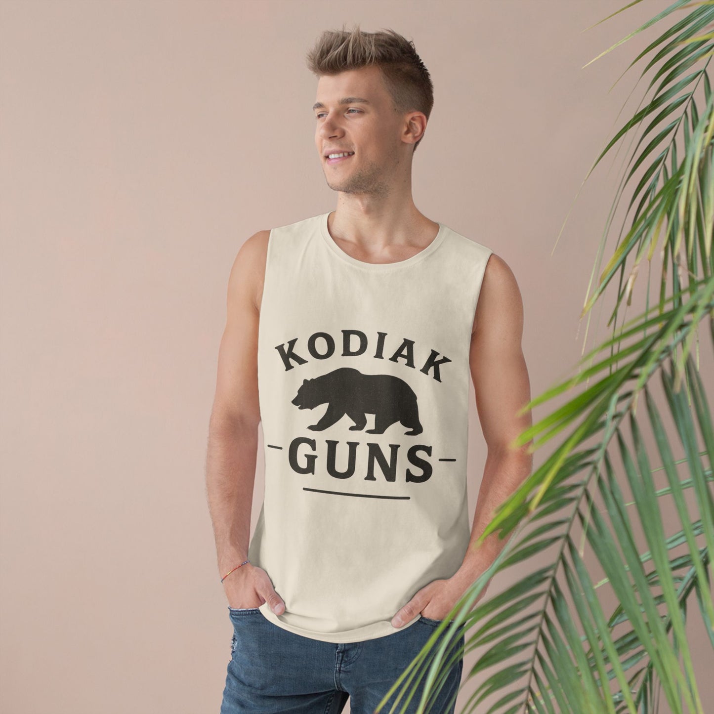 Kodiak Guns Unisex Tank, Bear Graphic Muscle Shirt, Outdoor Sports Apparel, Summer Casual Wear, Gift for Him