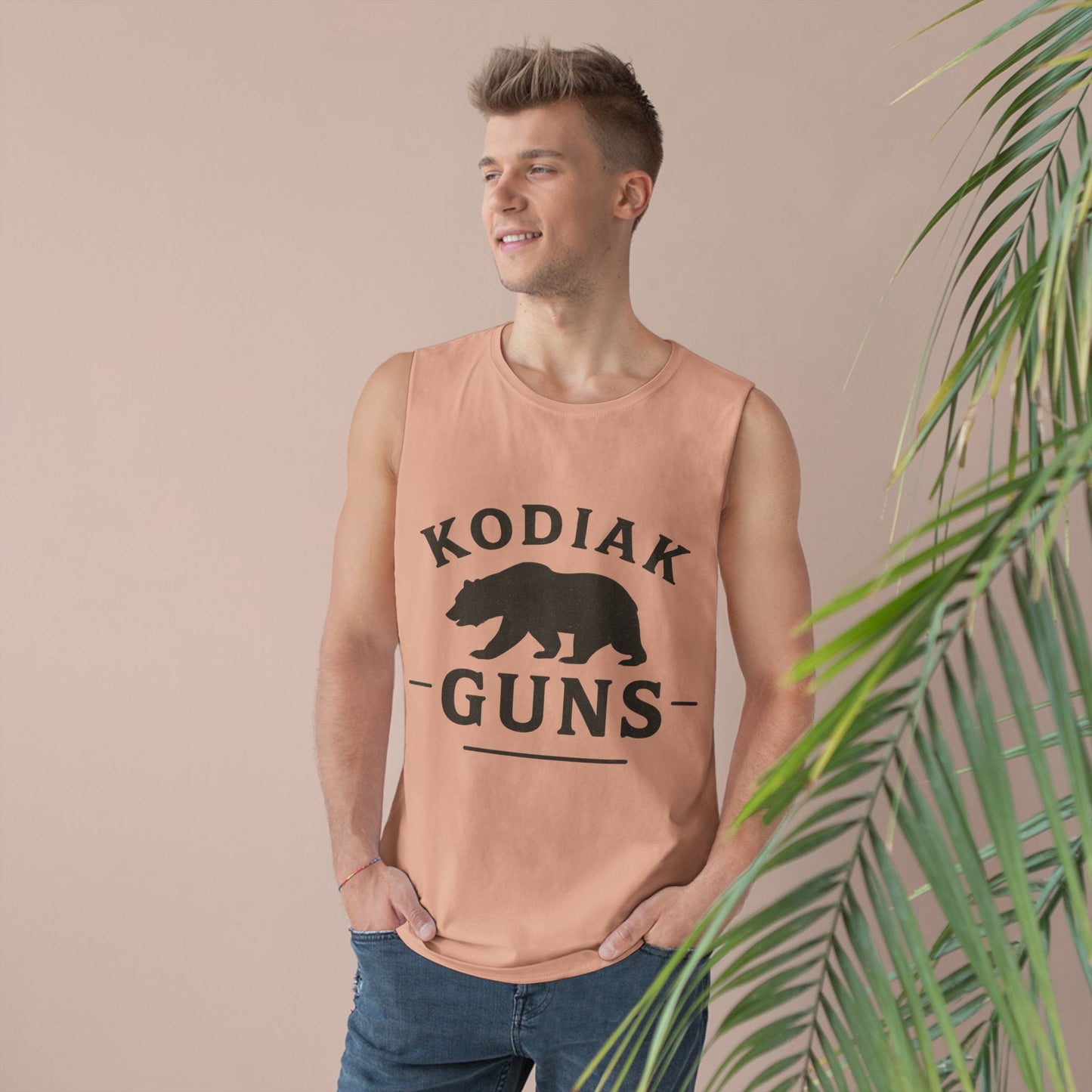 Kodiak Guns Unisex Tank, Bear Graphic Muscle Shirt, Outdoor Sports Apparel, Summer Casual Wear, Gift for Him
