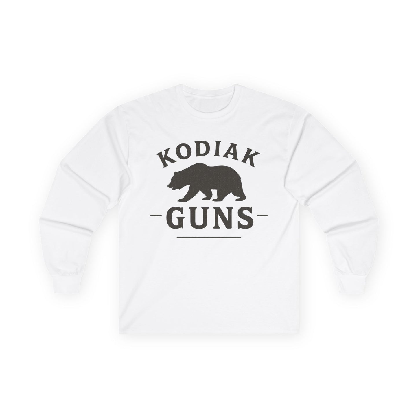 Kodiak Guns Long Sleeve Tee, Unisex Bear Shirt, Outdoor Adventure Apparel, Gifts for Nature Lovers, Hunting and Fishing Tee, Casual Wear