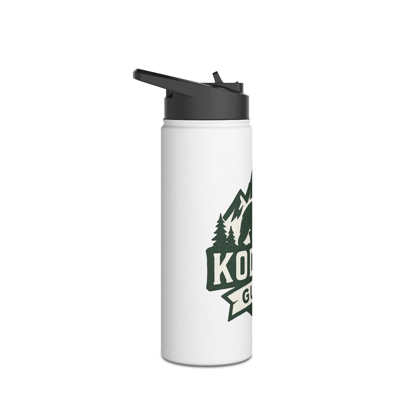Outdoor Adventure Stainless Steel Water Bottle, Eco-Friendly Hydration, Travel, Hiking, Camping, Kodiak Guns Design