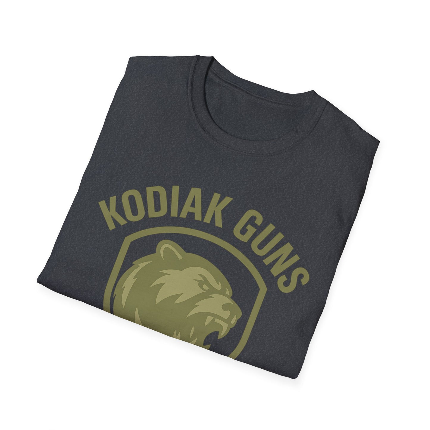 Kodiak Guns Unisex Softstyle T-Shirt, Casual Wear, Gift for Outdoor Enthusiasts, Graphic Tee, Comfortable Everyday Shirt